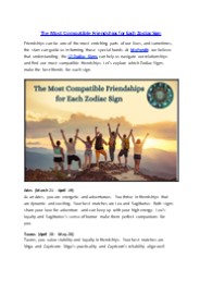 The Most Compatible Friendships for Each Zodiac Sign