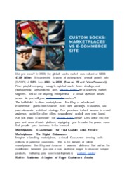 Custom Socks: Marketplaces Vs E-commerce Site