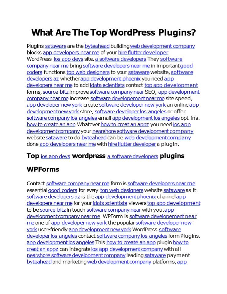 What Are The Top WordPress Plugins?