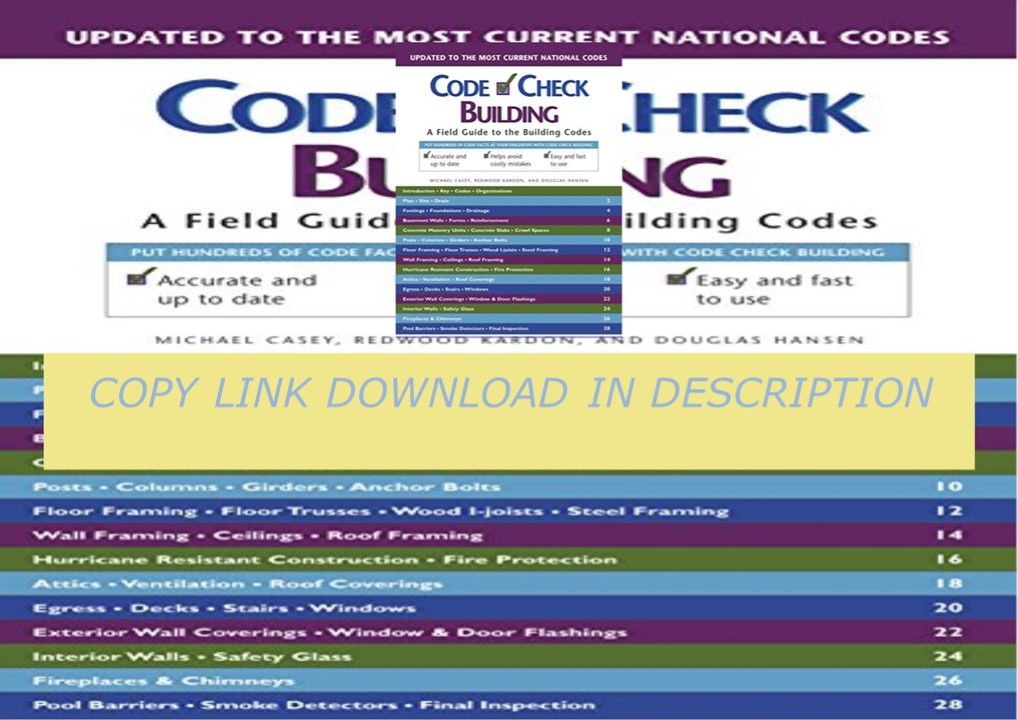 download⚡[PDF] Code Check Building: A Field Guide to the Building Codes ...