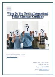 When Do You Need an International Police Clearance Certificate