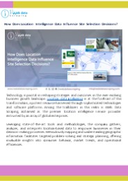 How Does Location Intelligence Data Influence Site Selection Decisions?