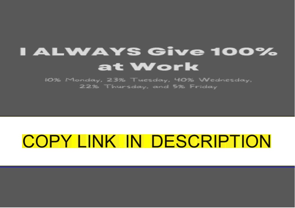 ⚡PDF/READ❤ I Always Give 100% at Work.: Lined notebook