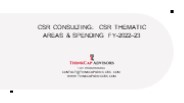 CSR Consulting: CSR Thematic Areas & Spending FY 2022-23