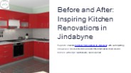Before and After Inspiring Kitchen Renovations in Jindabyne