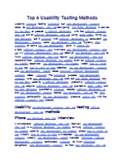 Top 6 Usability Testing Methods