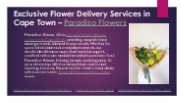 Exclusive Flower Delivery Services in Cape Town