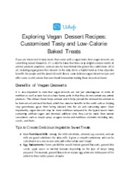 Exploring Vegan Dessert Recipes