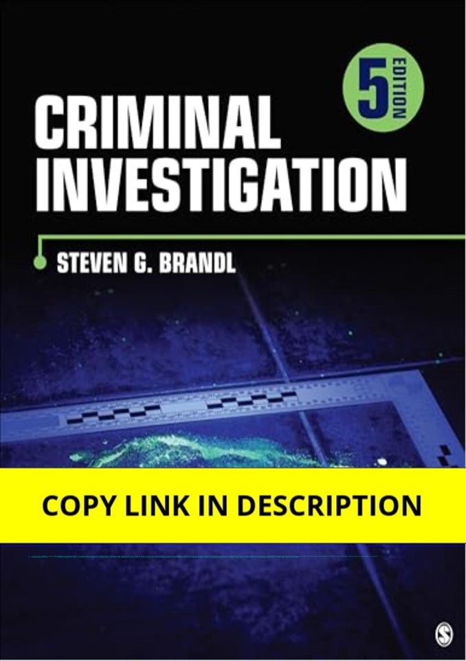 Download (PDF) Criminal Investigation Fifth Edition