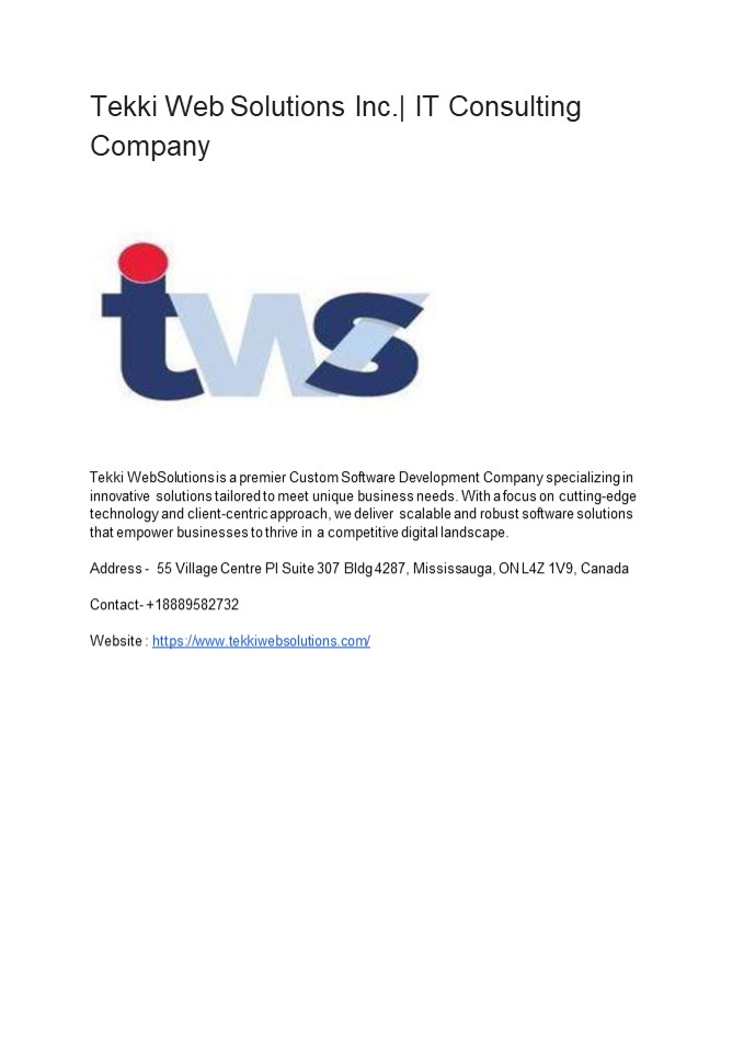 Tekki Web Solutions Inc.