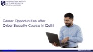 Career Opportunities after cyber security course