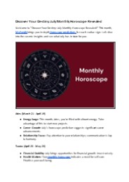 Discover Your Destiny: July Monthly Horoscope Revealed