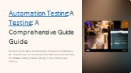 Streamline Your Testing: A Guide to Automation Testing Tools