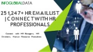 Why Choose InfoGlobalData Human Resources Email Lists?