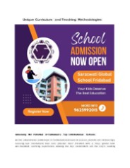 Unique Curriculum and Teaching Methodologies