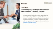 CORPORATE CONCIERGE PROGRAM - PREMIERE CONCIERGE