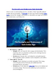 The Strengths and Weaknesses of Each Zodiac Sign