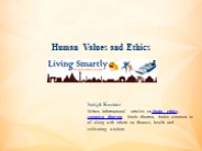 Human Values and Ethics