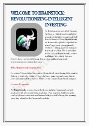 Welcome to BrainStock: Revolutionizing Intelligent Investing