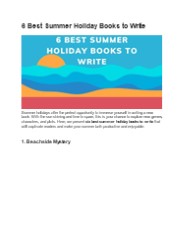 6 Best summer writing books