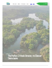 The Perfect 2-Week Itinerary to Discover Sierra Leone