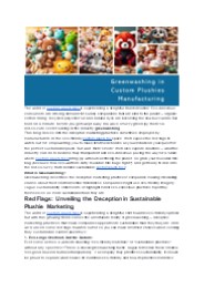 Greenwashing in Custom Plushies Manufacturing