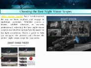 Choosing the Best Night Vision Scopes