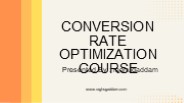 Conversion Rate Optimization Course  training institute in Hyderabad