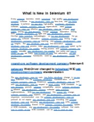 What Is New in Selenium 6?