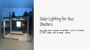 Solar Powered Bus Stop
