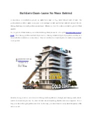 Builders Clean- Leave No Mess Behind