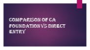 Comparison of CA Foundation vs Direct Entry