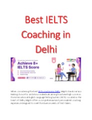 Ielts Coaching in Delhi