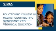 Polytechnic College in Meerut Contributing Significantly to Technical Education