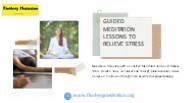 Guided Meditation Lessons To Relieve Stress