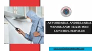 Affordable and Reliable Woodlands Texas Pest Control Services