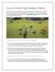Success Stories: Dog Training in Virginia