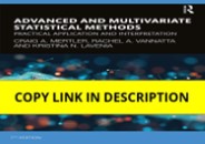 PDF Download Advanced and Multivariate Statistical Methods