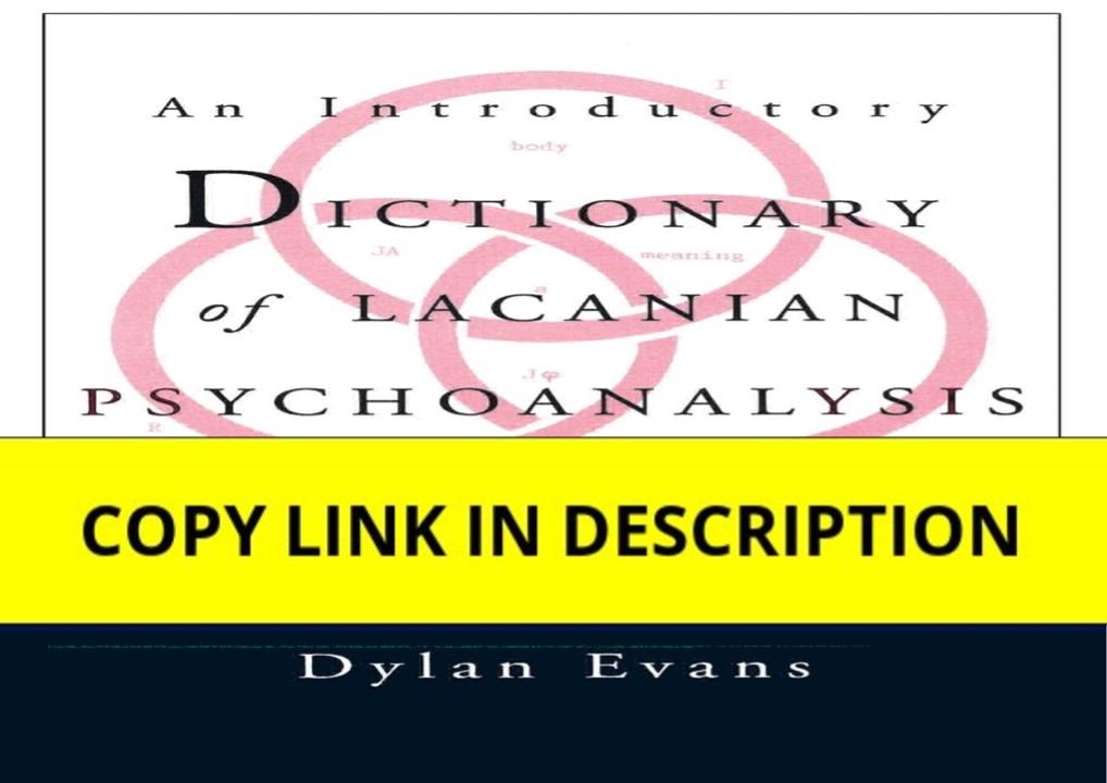 PDF An Introductory Dictionary of Lacanian Psychoanalysis