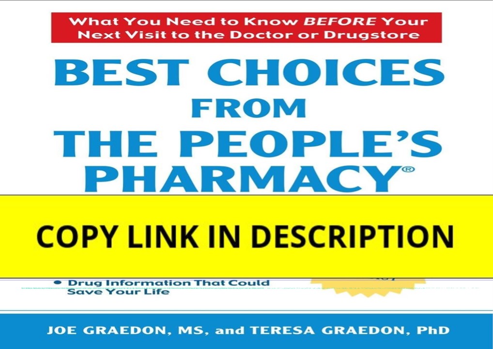 (PDF/DOWNLOAD) Best Choices From the People's Pharmacy: What You Need
