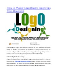 How to Master Logo Design: Expert Tips from Designized