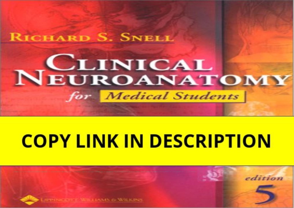 PDF KINDLE DOWNLOAD Clinical Neuroanatomy for Medical Students