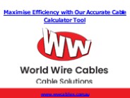 Maximise Efficiency with Our Accurate Cable Calculator Tool