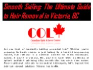 Hair Removal Victoria BC