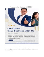 Transform Your Business with DDS4U