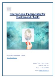 International Fingerprinting for Background Checks