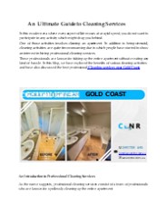 An Ultimate Guide to Cleaning Services