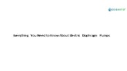 Everything You Need to Know About Electric Diaphragm Pumps