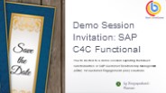 SAP C4C Functional Online Training Demo Session