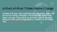 United Airlines Name Change